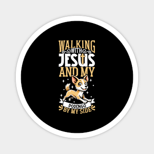 Jesus and dog - Portuguese Podengo Magnet